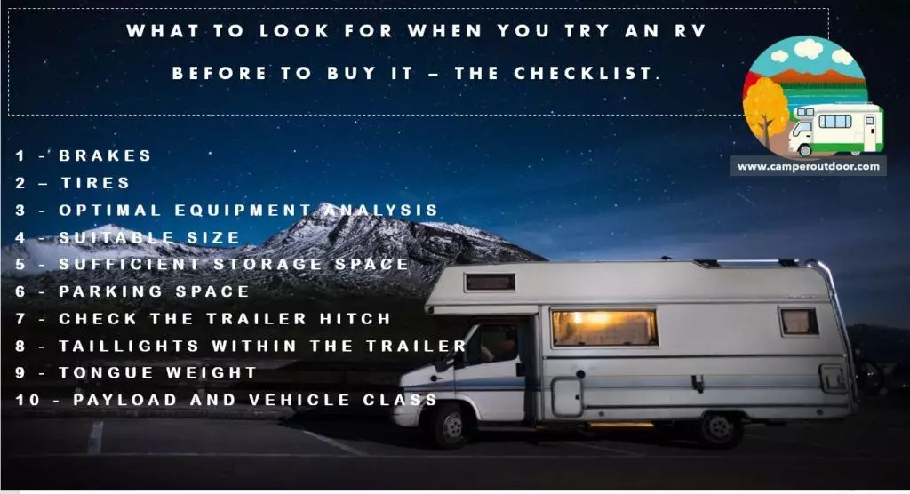 what to Know before buying an rv checklist In the following paragraphs we will review how to inspect a travel trailer before purchasing it.