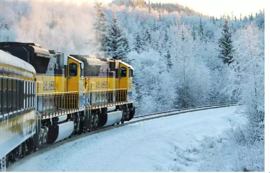 visit alaska in rv and railroad train