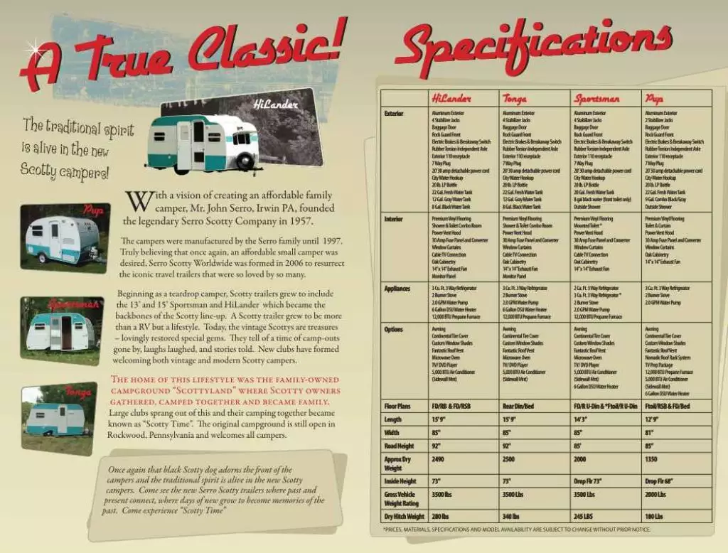 serro scotty travel trailers retro campers
