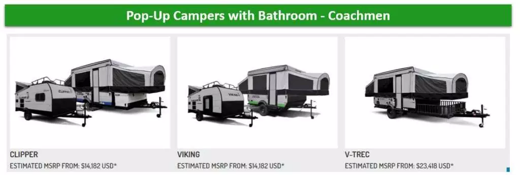Coachmen RV - Tent Trailers with Bathroom  - Best Pop Up Camper With Bathroom For You