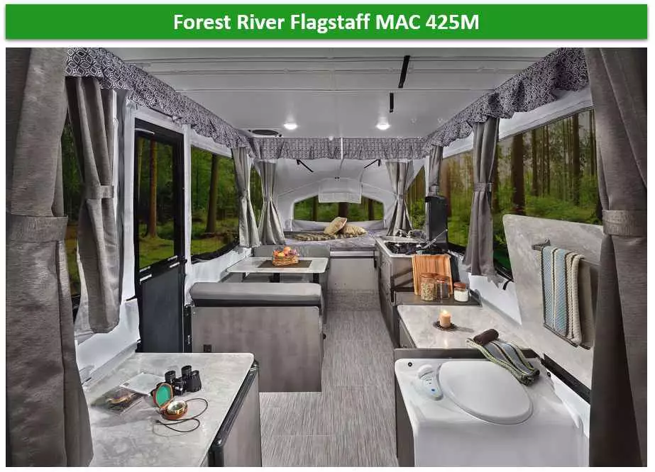 best pop up campers 2022 reviews  pop up camper reviews 2022 Forest River Flagstaff MAC 425M - Pop Up Camper with Bathroom biggest pop up camper