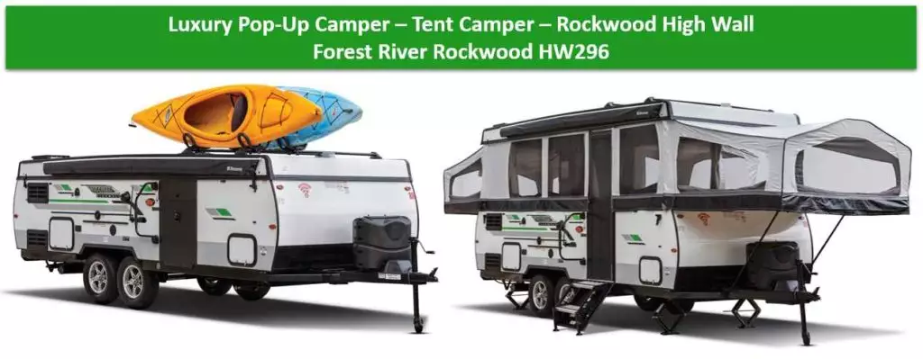 Pop up tent trailer with bathroom Rockwood High Wall Forest River Rockwood HW296 - Luxury PopUp Camper with Bathroom
