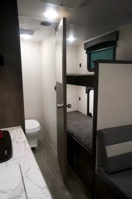Bunk Beds in Small Bunkhouse Travel Trailers Under 4000 lbs