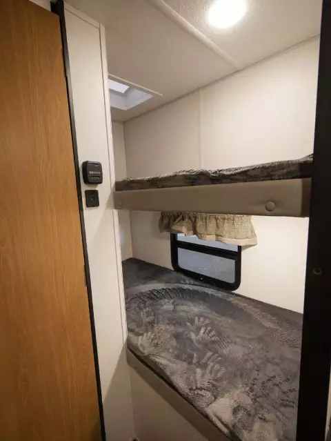 bunk Beds in Small Bunkhouse Travel Trailers Under 4000 lbs