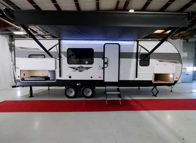 Bunkhouse Travel Trailer Under 7000 pounds, the Shasta 26BH Travel Trailer is a great option with double bunk beds 48"x74"