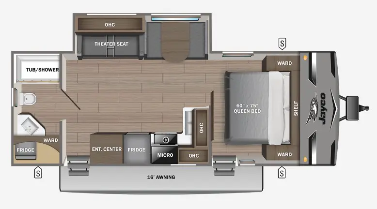 2023 Jayco SLX 8 263RBS travel trailer floorplan 