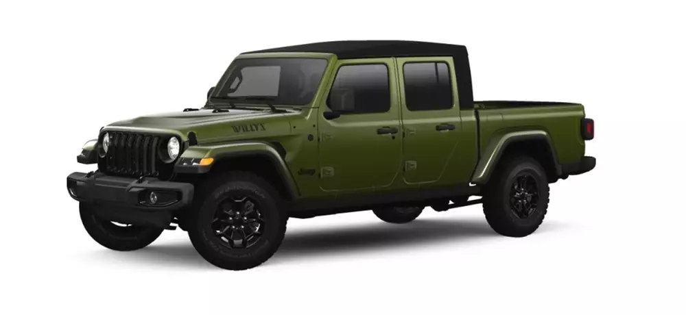 2023 Jeep Gladiator Willys Towing Capacity chart