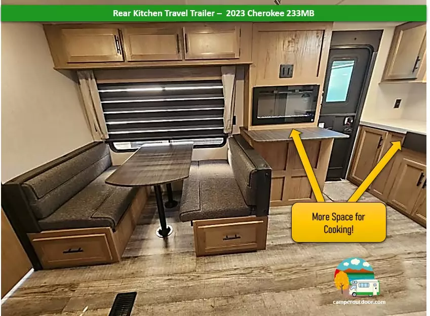2023 Cherokee 233MB best rear kitchen travel trailer review