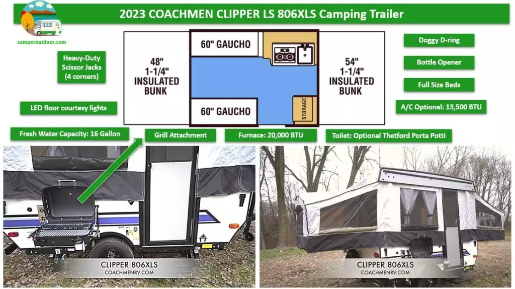 2023 coachmen clipper ls 806xls viking pop-up camper review