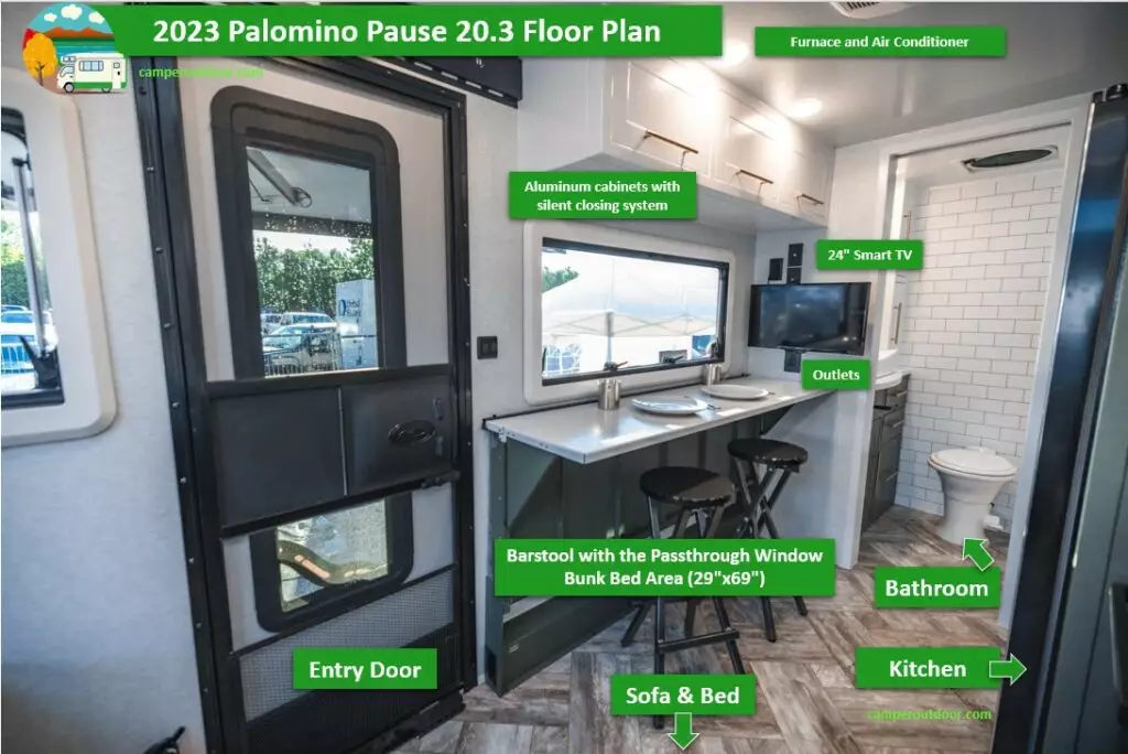2023 Palomino Pause RV 20.3 Floor plan review