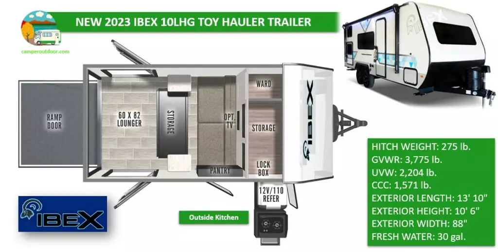 ibex 10lhg toy hauler under 2500 lbs review