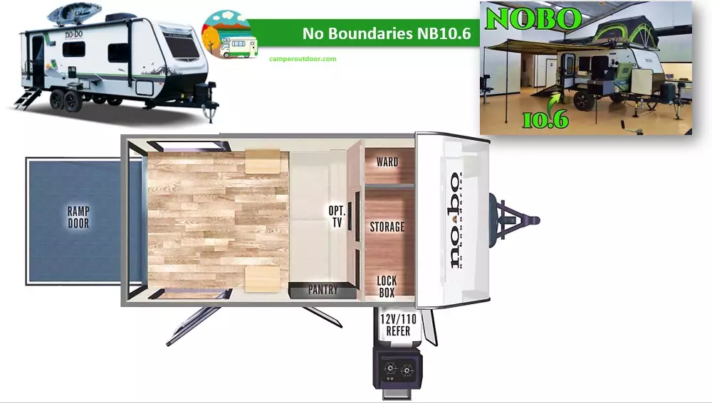 No Boundaries NB10.6  travel trailer under 2500 lbs review