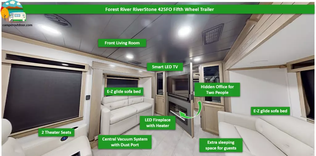 rv with an office for a couple to live in