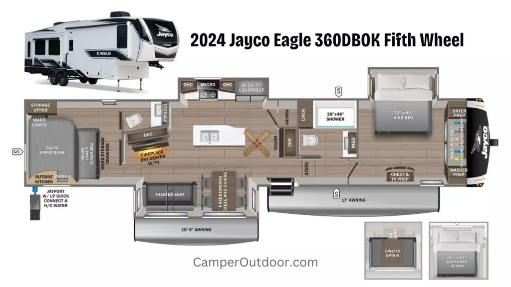 2024 jayco eagle 360dbok fifth wheel  floor plan