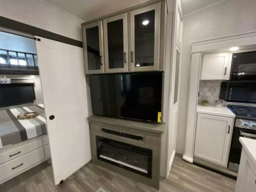 entertainment center and fireplace 2024 jayco eagle 360dbok fifth wheel review