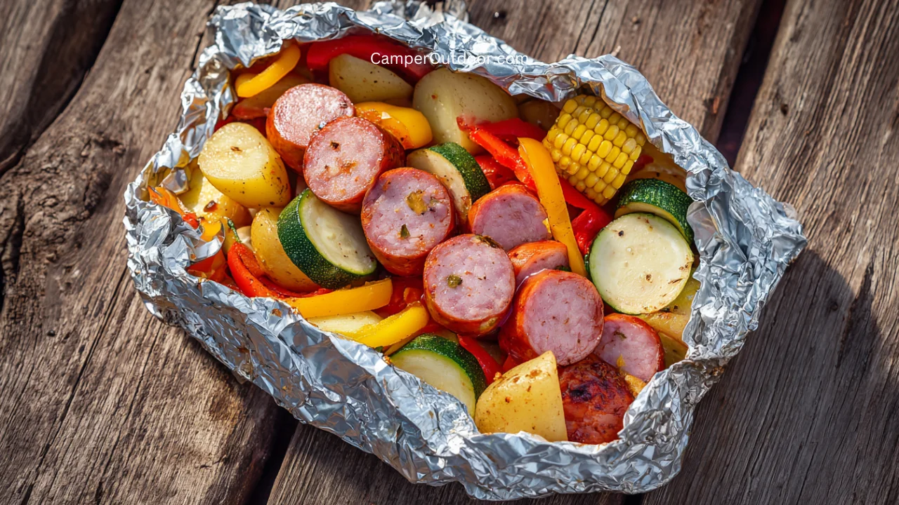 easy sausage foil packets for camping quick one packet meal